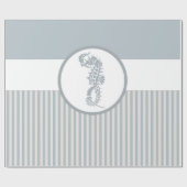 シーホースブルークラシック航海のエレガント ラッピングペーパー (フラット)