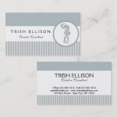 シーホースブルークラシック航海のエレガント 名刺 (正面/裏面)