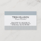 シーホースブルークラシック航海のエレガント 名刺 (裏面)