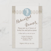 シーホースブルークラシック航海のエレガント 招待状 (正面/裏面)