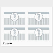 シーホースブルークラシック航海のエレガント 長方形シール (シート)