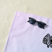 シーホースブルーラベンダー ビーチタオル (インサイチュ)