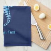 シーホースブルー キッチンタオル (四つ折り)