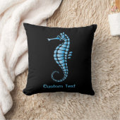 シーホースブルー クッション (ブランケット)