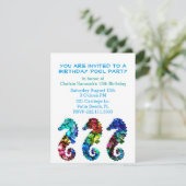 シーホースプールパーティの招待状 招待状 (スタンド正面)