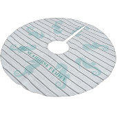 シーホースホワイトウォッシュウッドプランクビーチテーマ ブラッシュドポリエステルツリースカート (アングル)