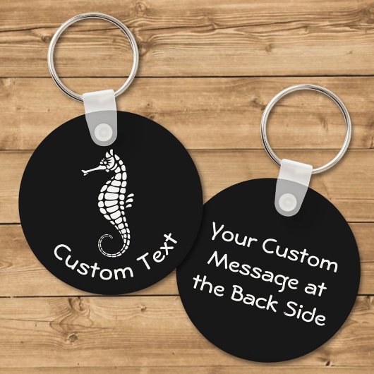 シーホースホワイトキーチェーン キーホルダー