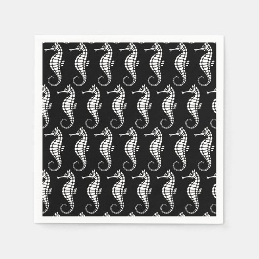 シーホースホワイト スタンダードカクテルナプキン (正面)