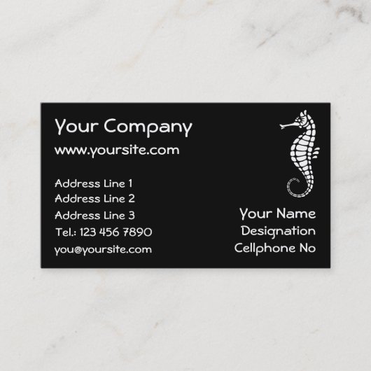 シーホースホワイト 名刺 (正面)