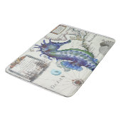 シーホースマップヴィンテージブルー バスマット (アングル)