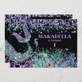 *～*シーホースマーメイドのしっぽの魔法誕生日 招待状 (正面/裏面)