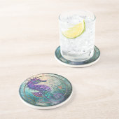 シーホースモザイクラウンドサンドストーンコースター コースター (側面)