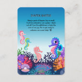 シーホースモダンのベビーシャワーの下で エンクロージャーカード (正面)