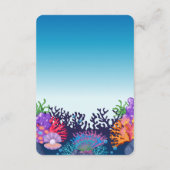 シーホースモダンのベビーシャワーの下で エンクロージャーカード (裏面)