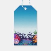 シーホースモダンのベビーシャワーの下で ギフトタグ (裏面)