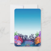 シーホースモダンのベビーシャワーの下で サンキューカード (裏面)