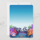 シーホースモダンのベビーシャワーの下で 招待状 (裏面)