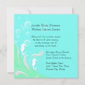 シーホースモダン結婚式招待状 招待状 (正面)