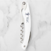 シーホースモノグラムネイビーブルー航海の ソムリエナイフ (正面)