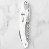 シーホースモノグラムネイビーブルー航海の ソムリエナイフ (裏面)