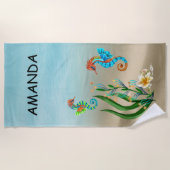 シーホースモノグラムビーチタオル ビーチタオル (正面)