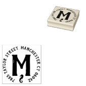 シーホースモノグラム差出人住所 ラバースタンプ (押印)