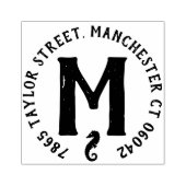 シーホースモノグラム差出人住所 ラバースタンプ (インプリント)