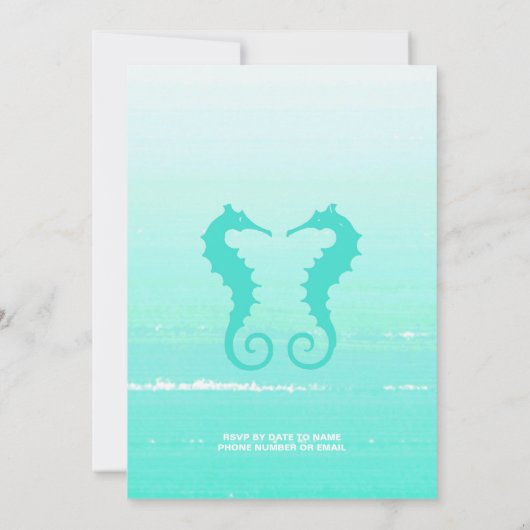シーホースラブデスティネー航海のションウエディング招待状 招待状 (裏面)