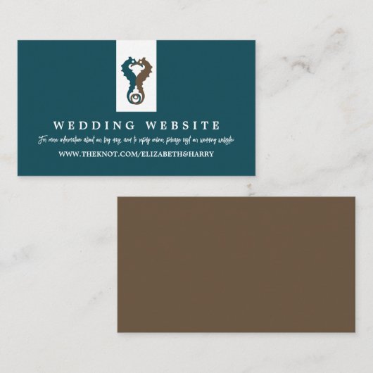 シーホースロマンスビーチ結婚式サイト エンクロージャーカード (正面/裏面)