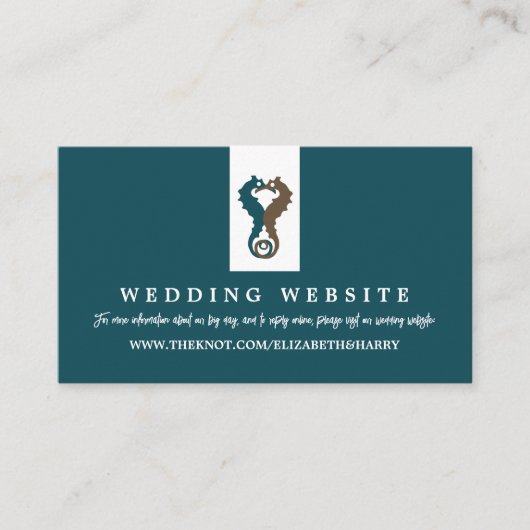 シーホースロマンスビーチ結婚式サイト エンクロージャーカード (正面)