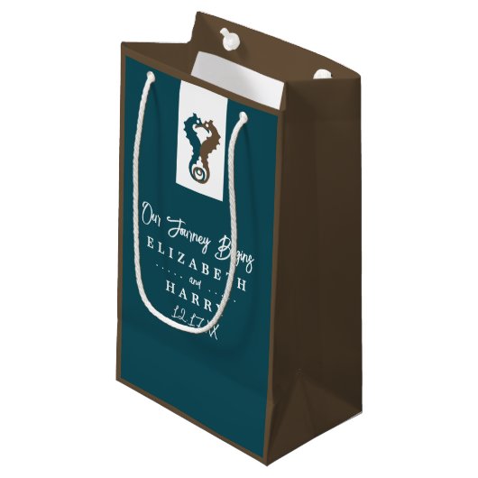 シーホースロマンスビーチ結婚式 スモールペーパーバッグ (正面アングル)