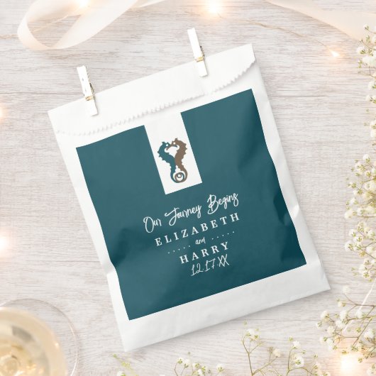 シーホースロマンスビーチ結婚式 フェイバーバッグ (クリップ留めされた状態)