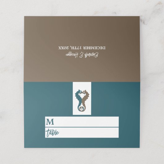 シーホースロマンスビーチ結婚式 プレイスカード (外部開封)