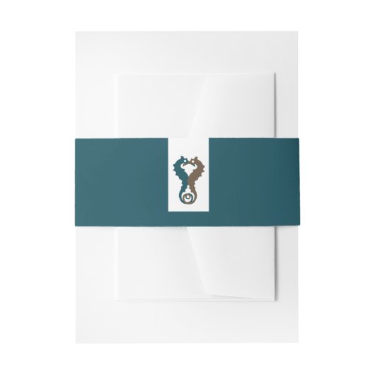 シーホースロマンスビーチ結婚式 招待状ベリーバンド (正面例)