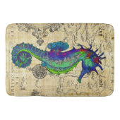 シーホースヴィンテージ漫画地図 バスマット (正面)