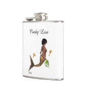 シーホース付きの可愛い人魚がフラスコを飲む フラスク (左)