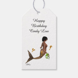 シーホース付き可愛い人魚ギフトラベル ギフトタグ