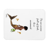 シーホース付き可愛い人魚フレキシブルフォトマグネット マグネット (横)