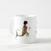 シーホース付き可愛い人魚引用文コーヒーマグ コーヒーマグカップ (正面左)