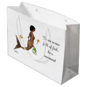 シーホース付き可愛い人魚抱き枕 ラージペーパーバッグ (裏面アングル)