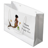 シーホース付き可愛い人魚抱き枕 ラージペーパーバッグ (正面アングル)