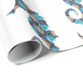 シーホース包み紙 ラッピングペーパー (ロールコーナー)