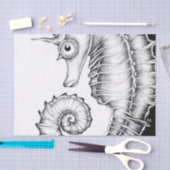 シーホース墨（白黒） 薄葉紙 (クラフト)