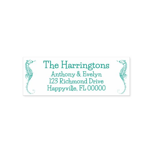 シーホース差出人住所ゴムインクスタンプ セルフインキングスタンプ (デザイン)