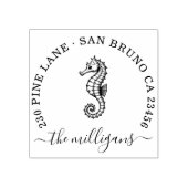 シーホース差出人住所スタンプ – 海エレガンス ラバースタンプ (インプリント)