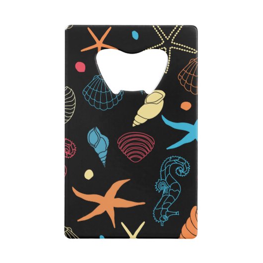 シーホース星魚シーシェル海ライフ クレジットカード栓抜き (正面)