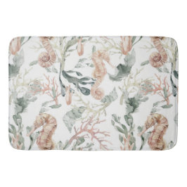 シーホース模様 バスマット