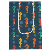 シーホース模様 ミディアムペーパーバッグ (裏面)