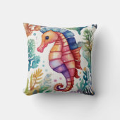 シーホース水カラープリント クッション (正面)