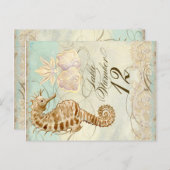 シーホース沿岸ビーチ – テーブル番号はがき ポストカード (正面/裏面)